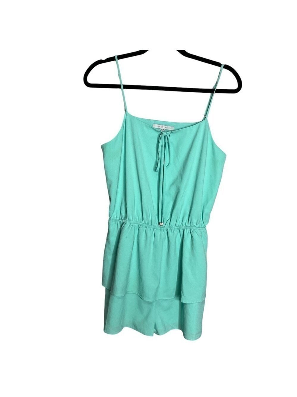 Naked Zebra Ruffle Shorts Spaghetti Strap Flowy Romper, size S